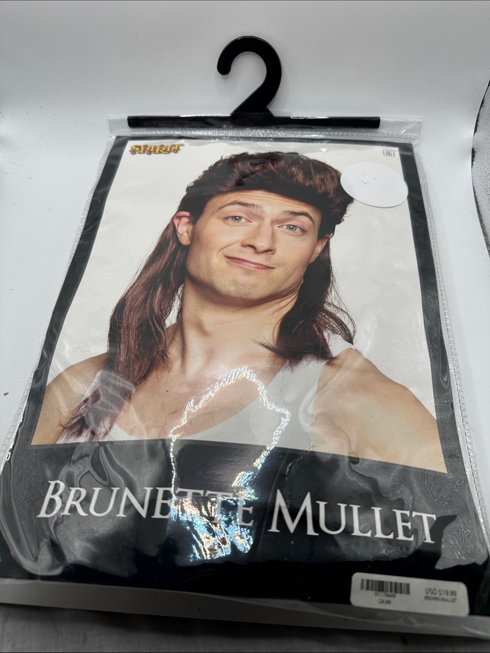 Spirit Brunette Mullet Wig - Dark Brown
